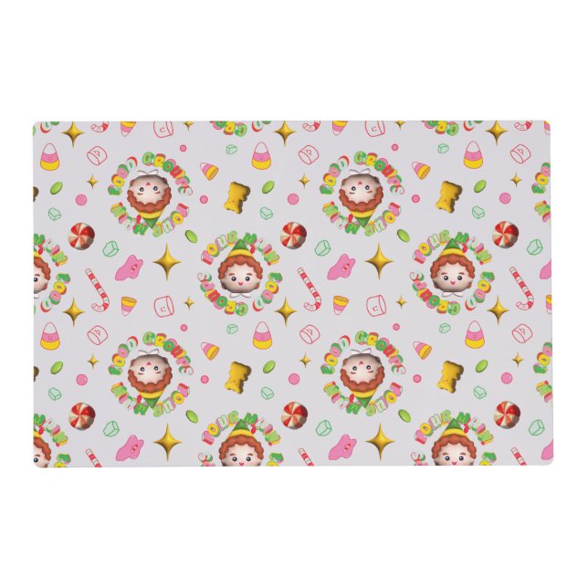 Elf the Movie | Four Main Food Groups Pattern Placemat (Front)