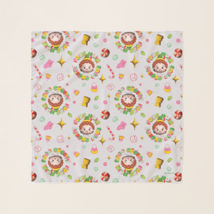 Elf the Movie Four Main Food Groups Pattern Scarf