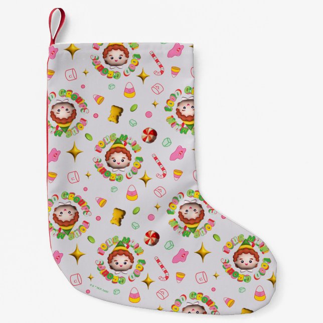 Elf the Movie | Four Main Food Groups Pattern Small Christmas Stocking (Front)