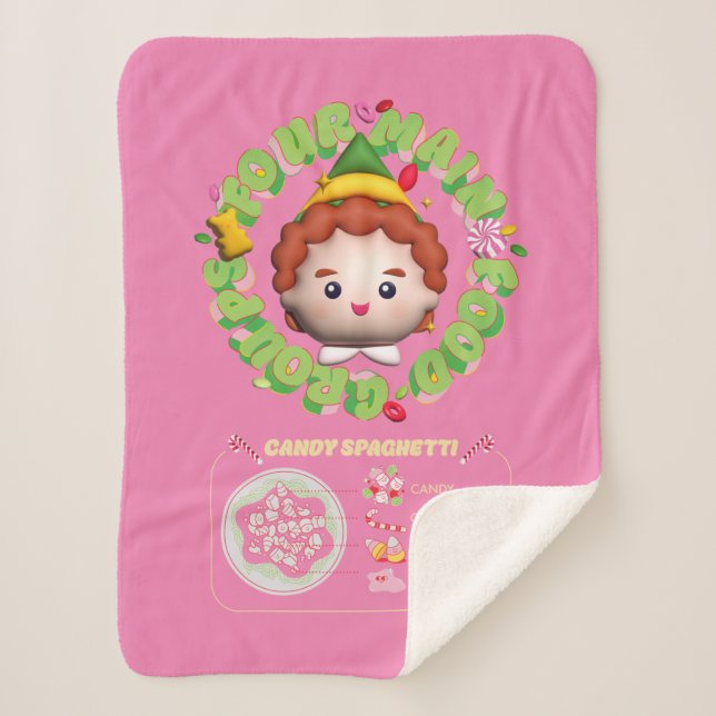 Elf the Movie | Four Main Food Groups Sherpa Blanket (Front)