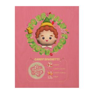 Elf the Movie Four Main Food Groups Wood Wall Art