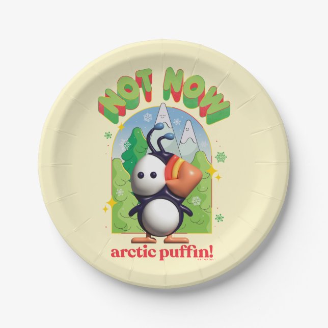 Elf the Movie | Not Now Arctic Puffin! Paper Plates (Front)