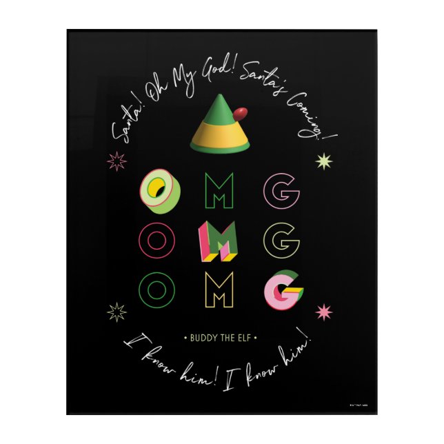 Elf the Movie | Santa OMG Acrylic Print (Front)