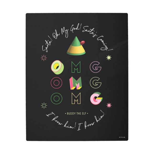Elf the Movie | Santa OMG Metal Print (Front)