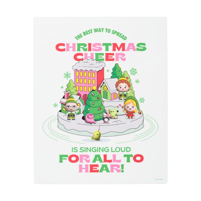 Elf the Movie | The Best Way to Spread Christmas Metal Print (Front)