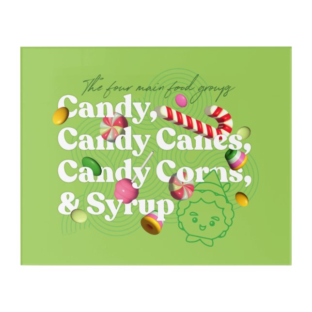 Elf the Movie | The Four Main Food Groups Acrylic Print (Front)