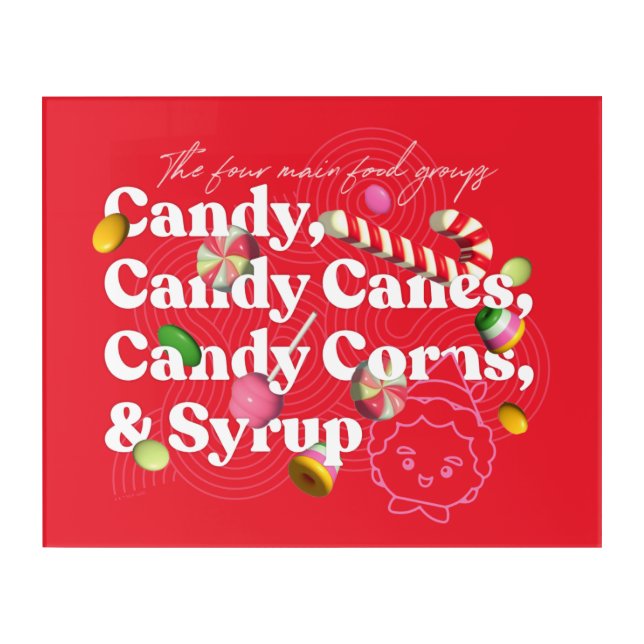 Elf the Movie | The Four Main Food Groups Acrylic Print (Front)