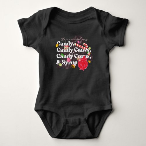 Elf the Movie  The Four Main Food Groups Baby Bodysuit
