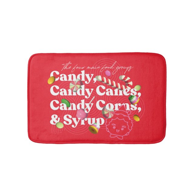Elf the Movie | The Four Main Food Groups Bath Mat (Front)