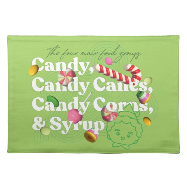 Elf the Movie | The Four Main Food Groups Cloth Placemat (Front)