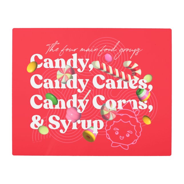 Elf the Movie | The Four Main Food Groups Metal Print (Front)