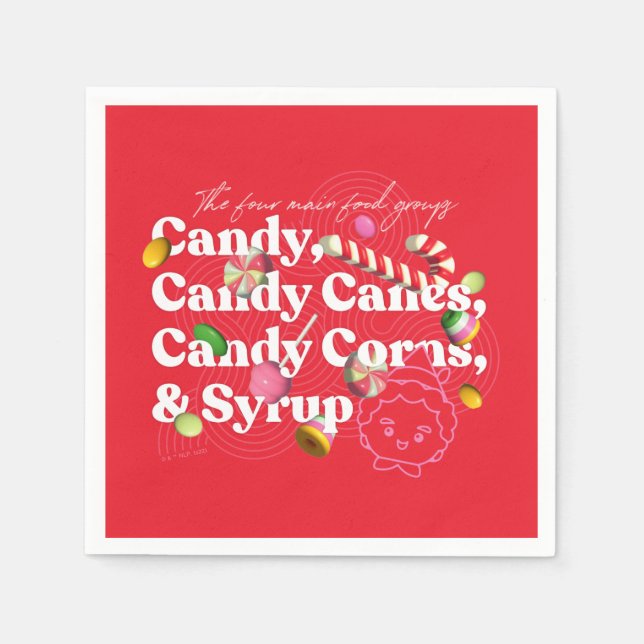 Elf the Movie | The Four Main Food Groups Napkins (Front)