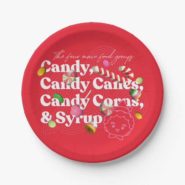 Elf the Movie | The Four Main Food Groups Paper Plates (Front)