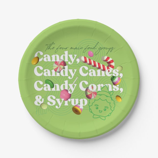 Elf the Movie | The Four Main Food Groups Paper Plates (Front)