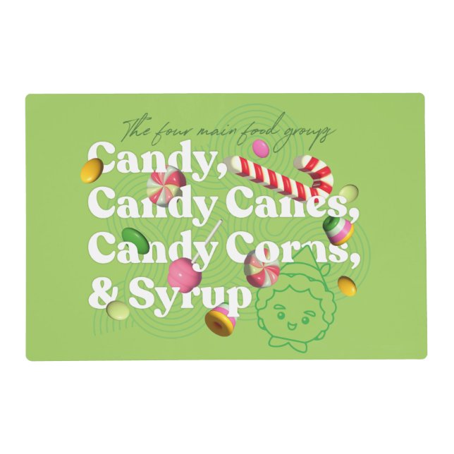 Elf the Movie | The Four Main Food Groups Placemat (Front)