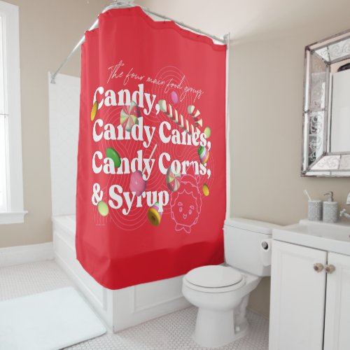 Elf the Movie  The Four Main Food Groups Shower Curtain
