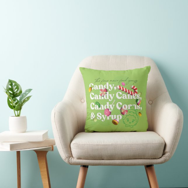 Elf the Movie | The Four Main Food Groups Throw Pillow (Chair)