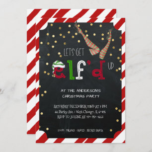 Elf Themed Holiday Christmas Party Invitation