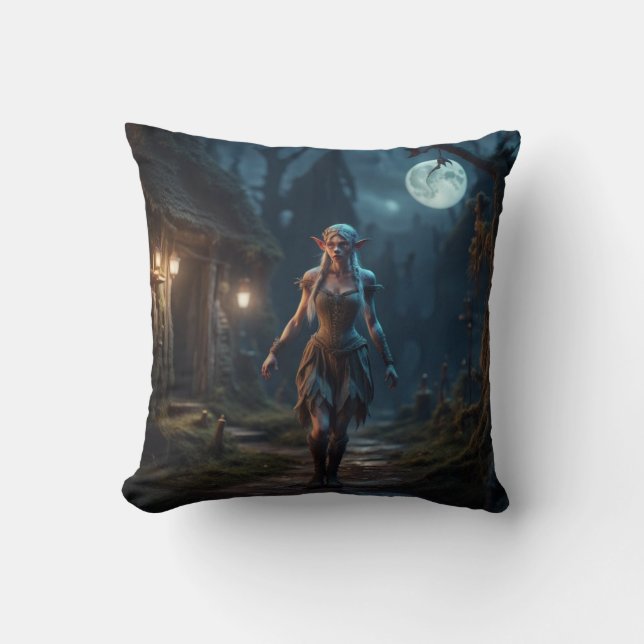 Elf Throw Pillow (Front)