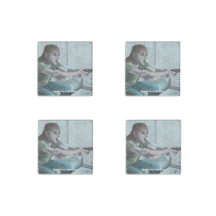 Elf Video Gamer Boss Fight Fantasy Stone Magnets