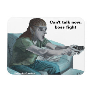 Elf Video Gamer Boss Fight Flexible Magnet