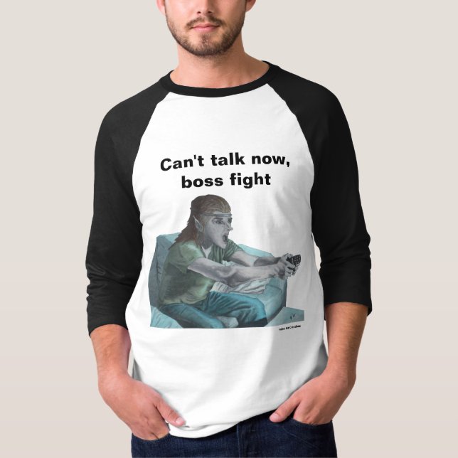 Elf Video Gamer Playing Game Fantasy Art Shirts (Front)