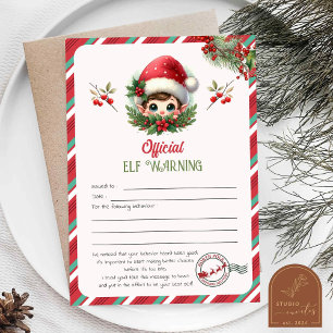 Elf Warning Letter Invitation