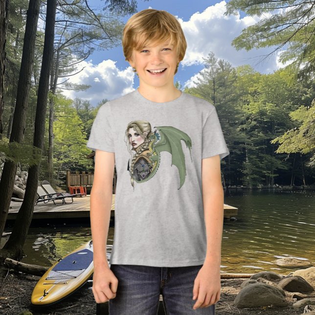 Elf Warrior Dragon Fantasy Tri-Blend Shirt (Creator Uploaded)