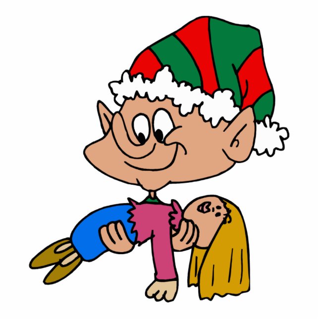 elf with dollie statuette (Front)