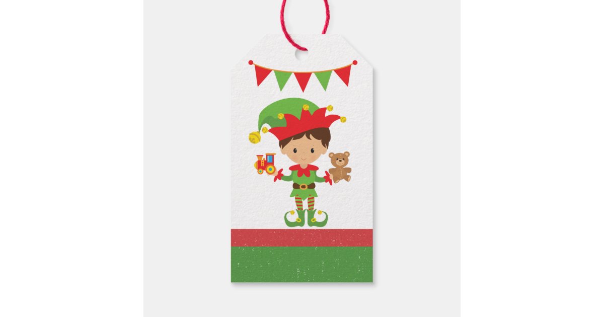 Personalized Santa Gift Tags, Christmas Elf Tags