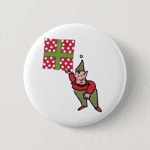Elf with Polka Dot Gift button