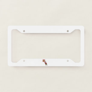 Elf With Polka Dot Gift car license plate frame c