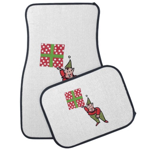 Elf With Polka Dot Gift car mats front and rear
