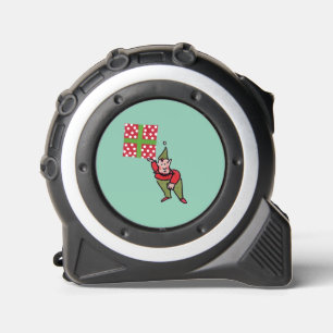 Elf With Polka Dot Gift green tape measure