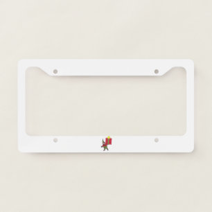 Elf With Red Box car license plate frame a