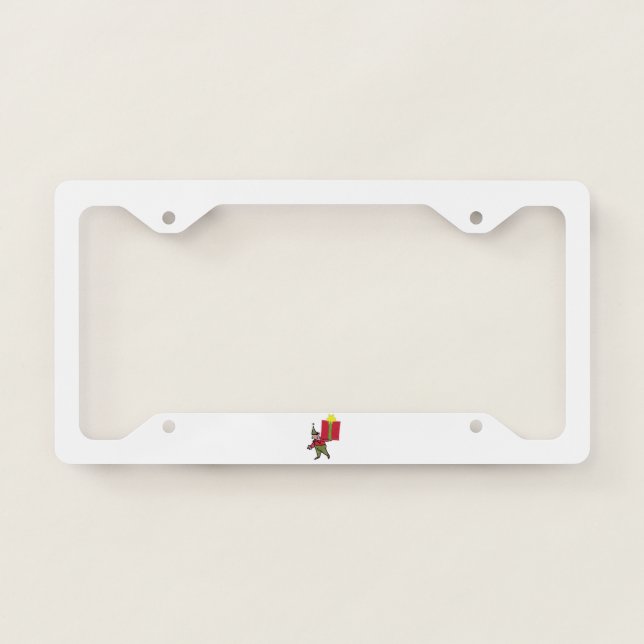 Elf With Red Box car license plate frame b (Front)