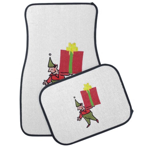 Elf With Red Box car mats front and rear