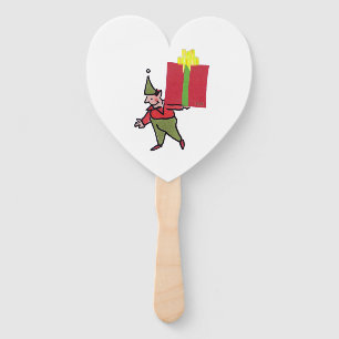 Elf With Red Box heart hand fans