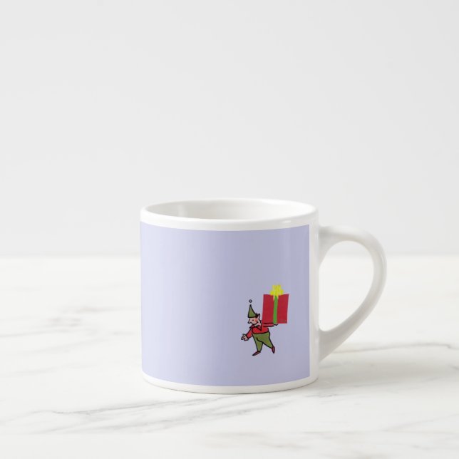 Elf with Red Box left hand espresso mug (Right)