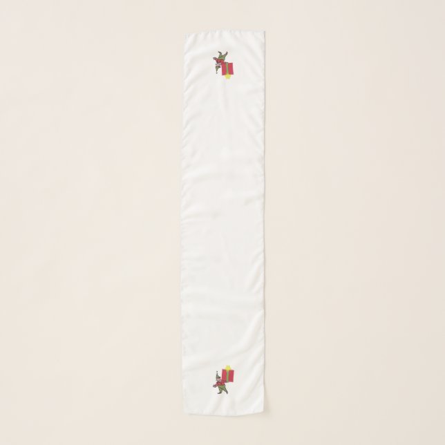 Elf With Red Box long scarf (Front)