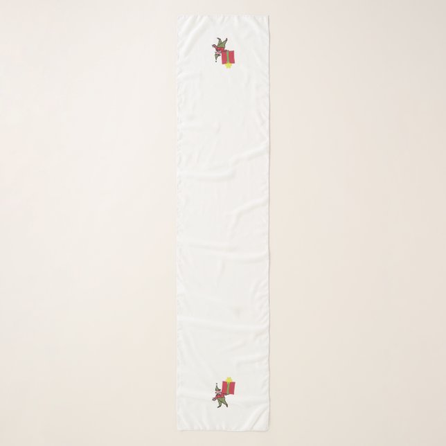 Elf With Red Box longer scarf (Front)
