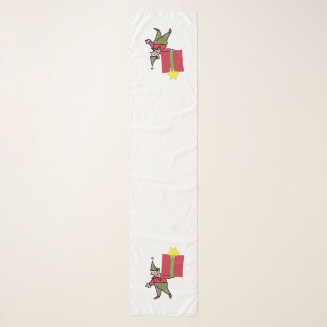 Elf With Red Box longer scarf (Front)