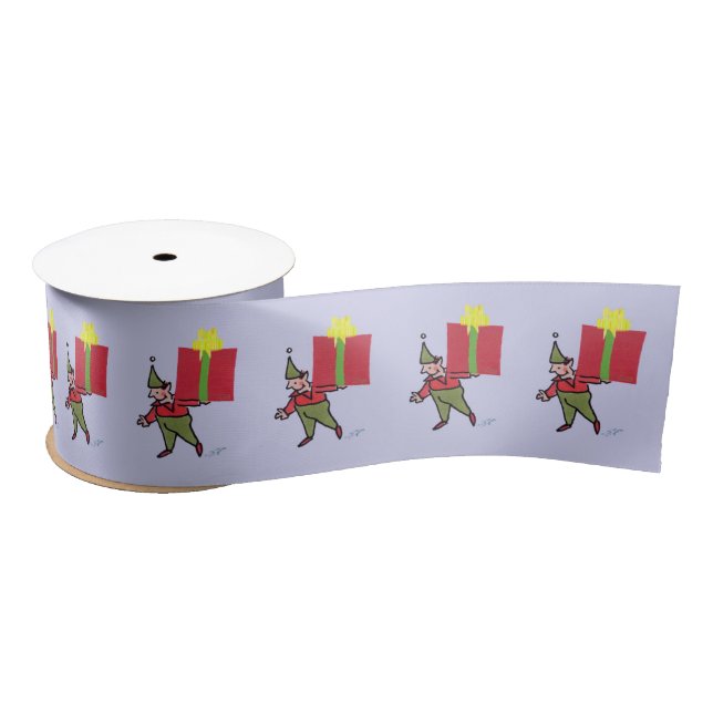 Elf With Red Box ribbon spool (Spool)
