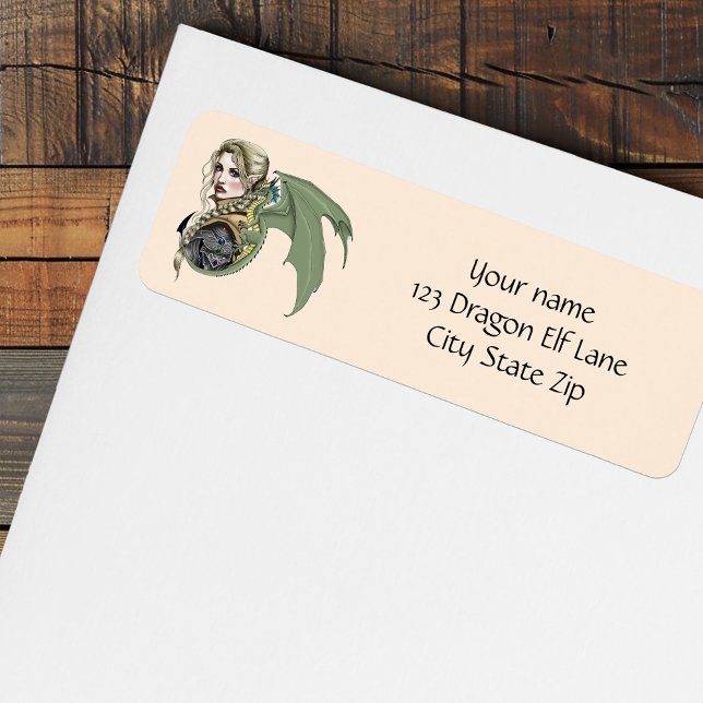 Elf Woman Dragon Fantasy  Label (Creator Uploaded)