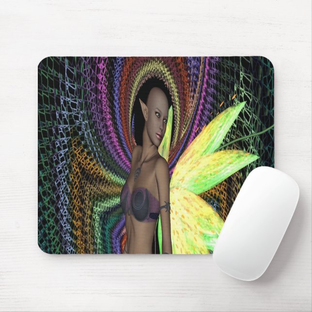 Elf Woman Mouse Pad (With Mouse)