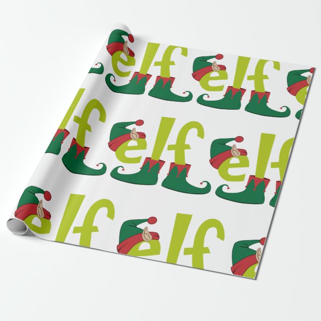Elf Wrapping Paper (Unrolled)