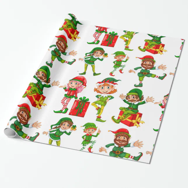Elf Wrapping Paper Zazzle