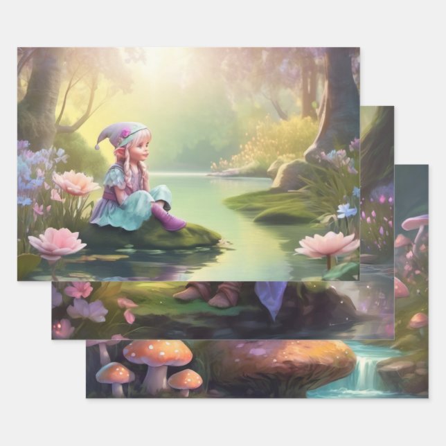 Elf Wrapping Paper Sheets (Set)