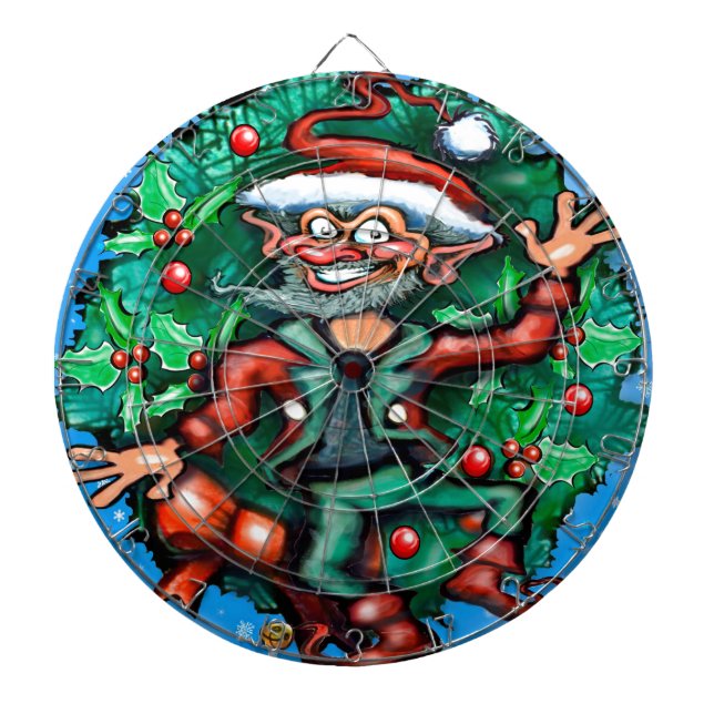 Elf  Wreath Dart Board (Front)