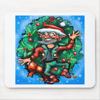 Elf Wreath Mouse Pad